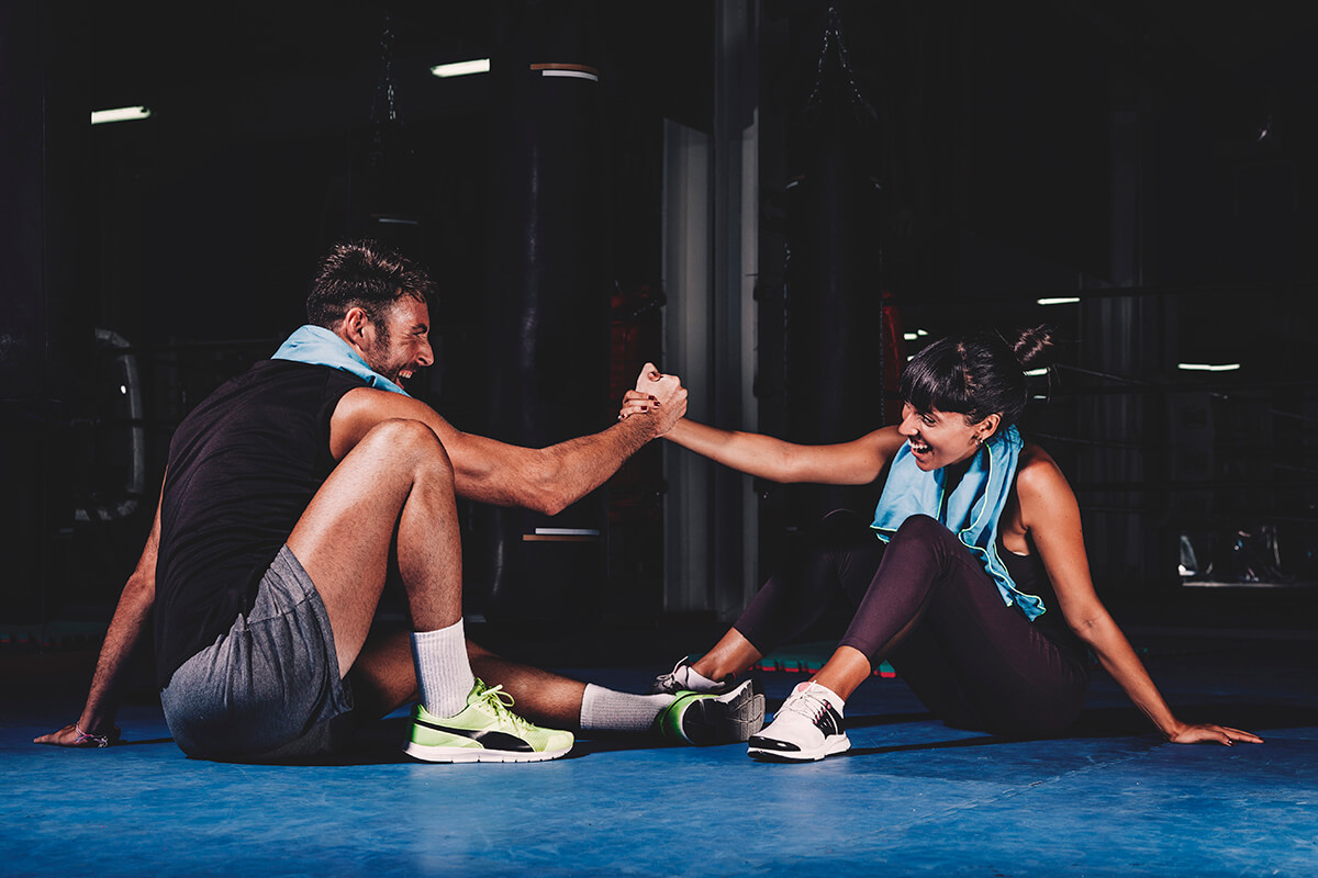 couple training together